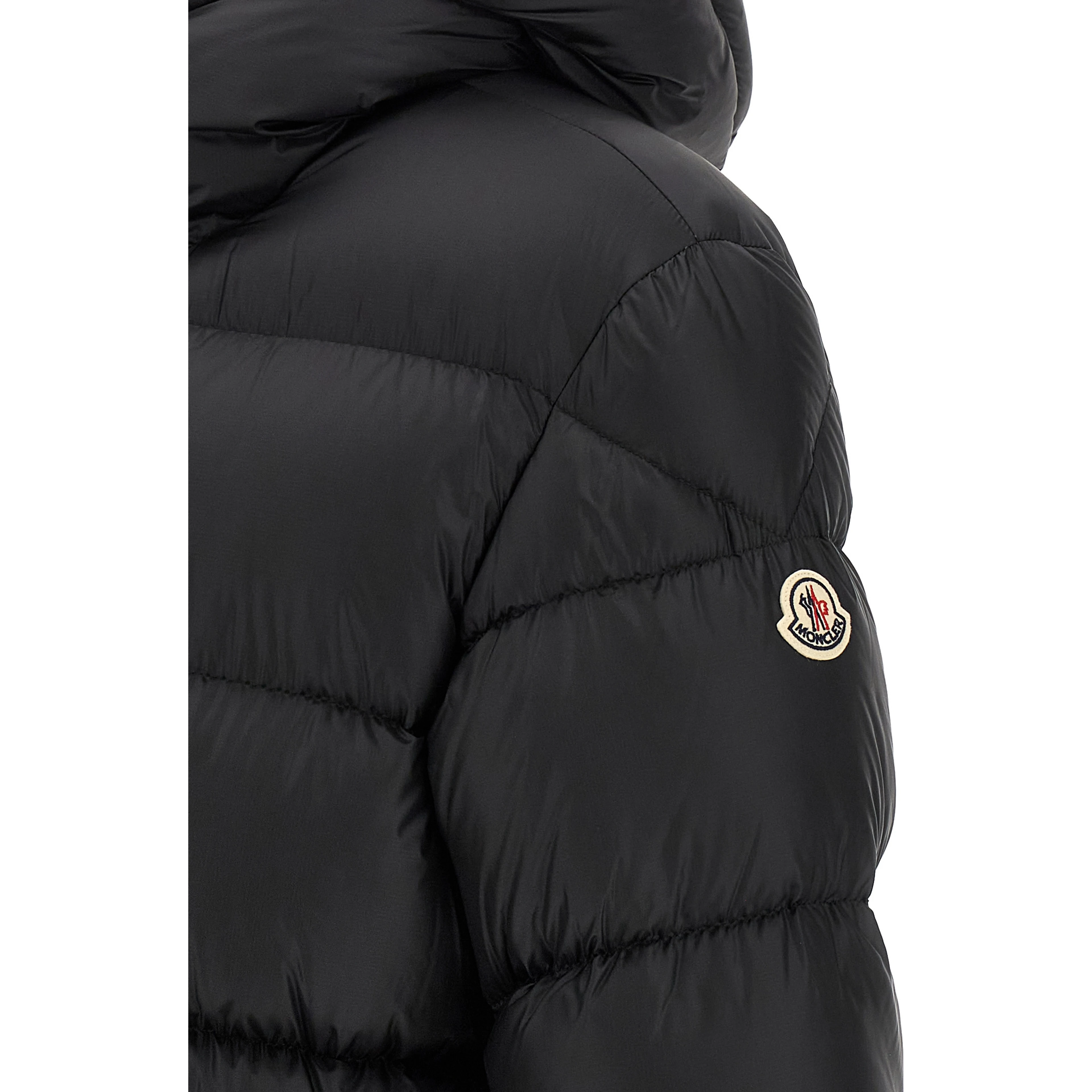 Black Polyamide Full-Length Jacket