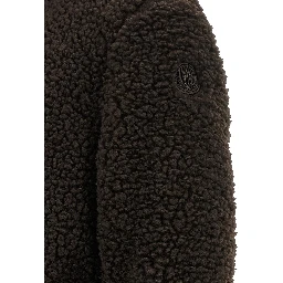 Brown Polyester Full-Length Jacket