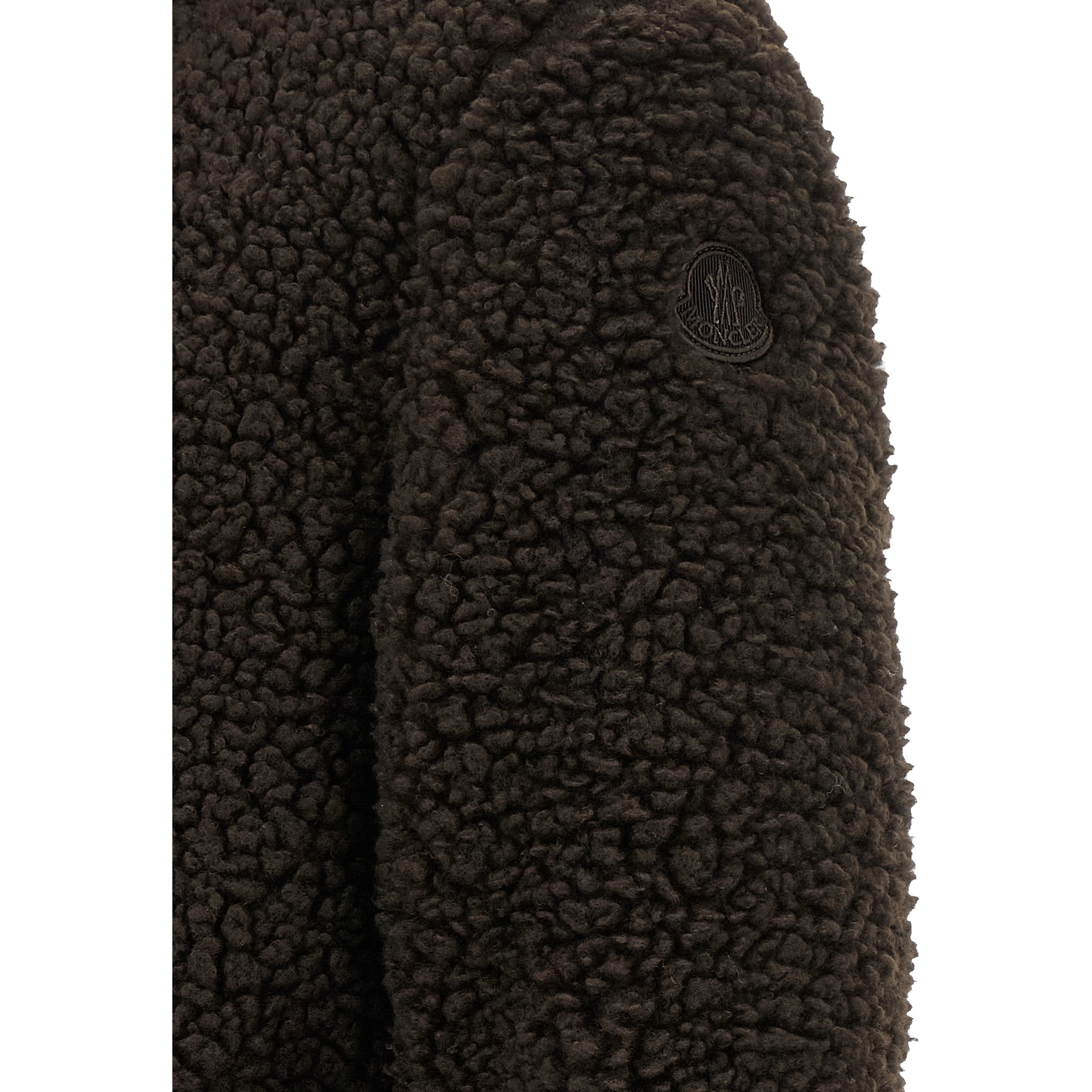 Brown Polyester Full-Length Jacket