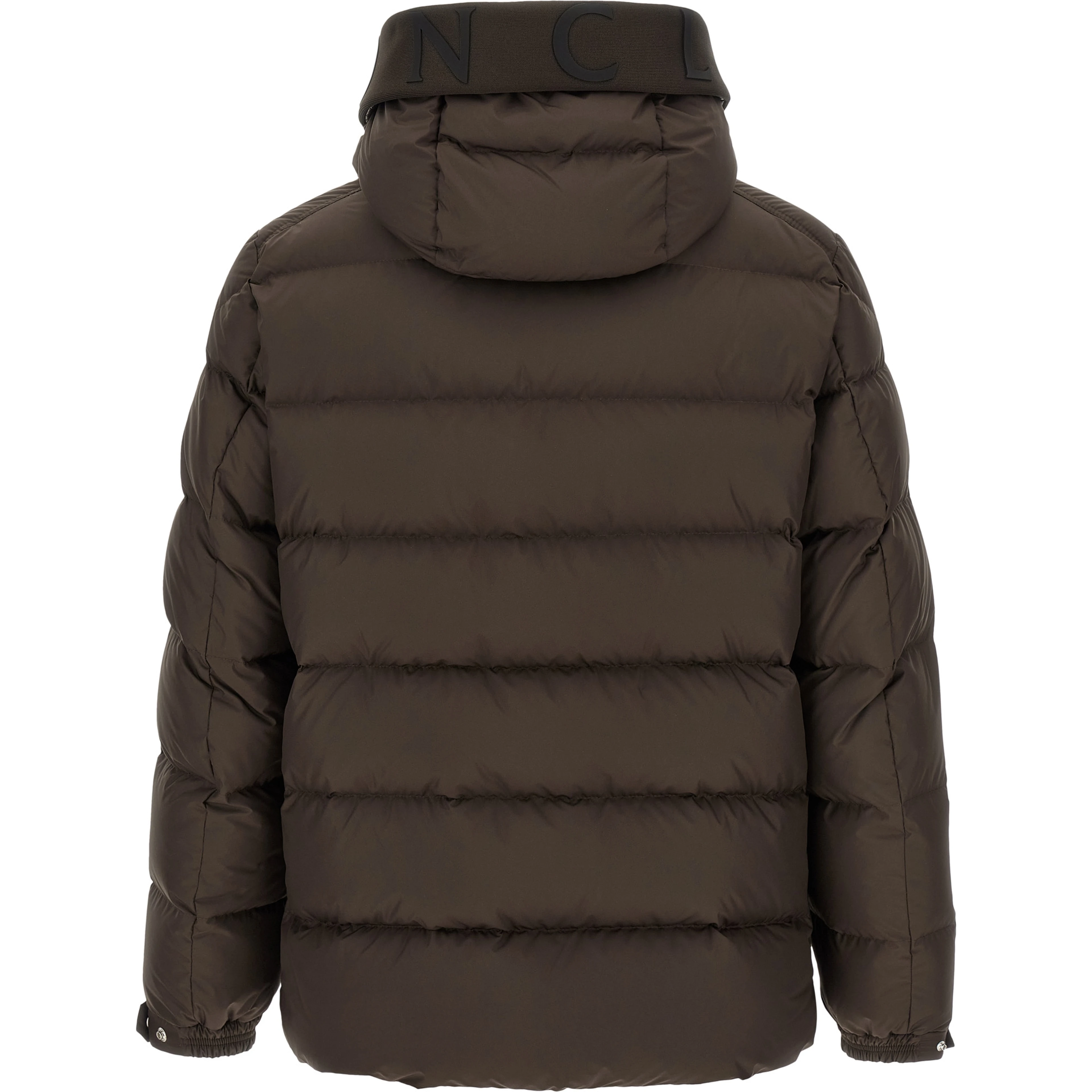 Brown Polyester Full-Length Jacket