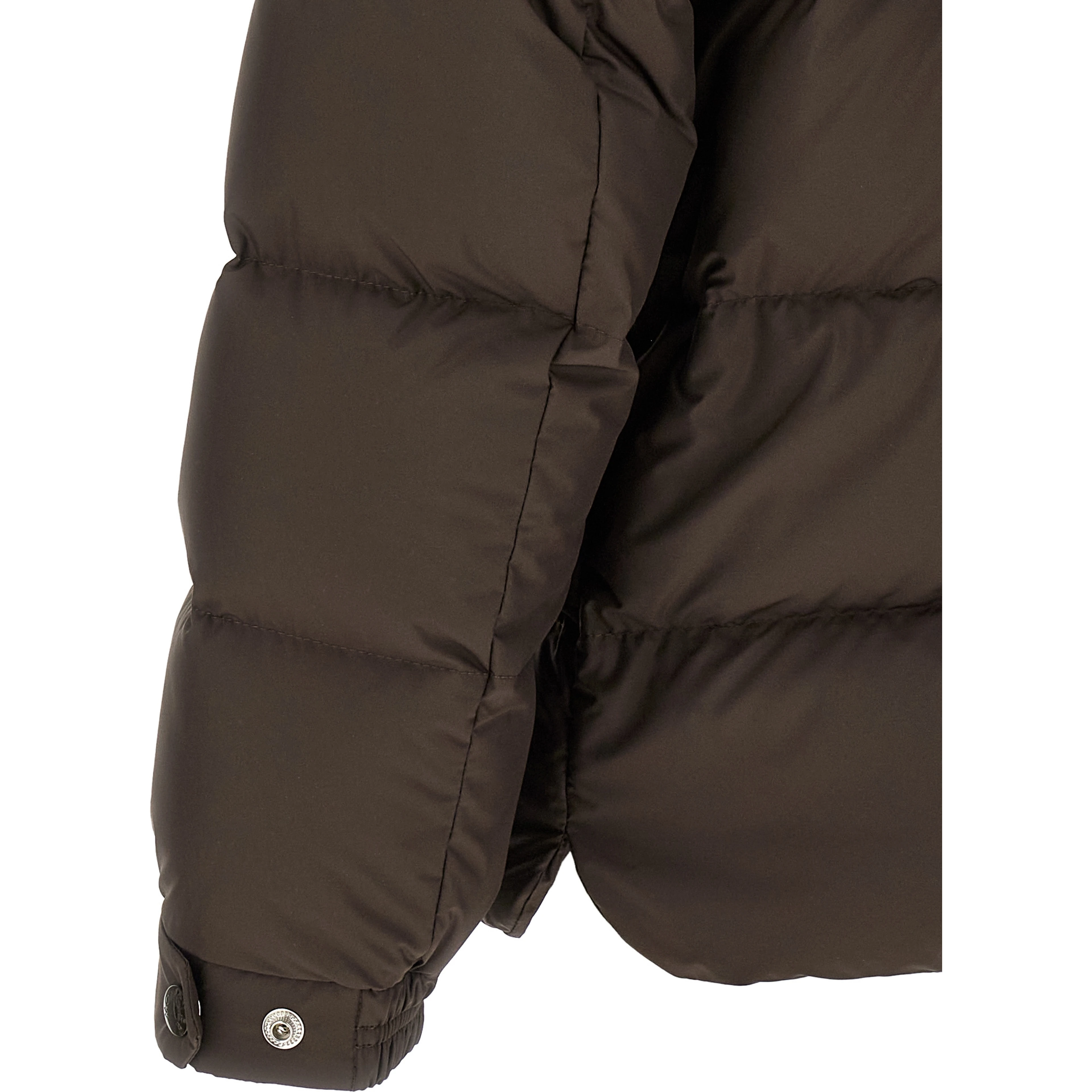 Brown Polyester Full-Length Jacket