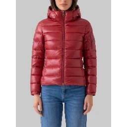 Burgundy short down jacket
