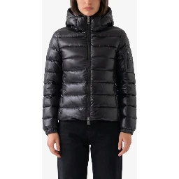 Black short down jacket