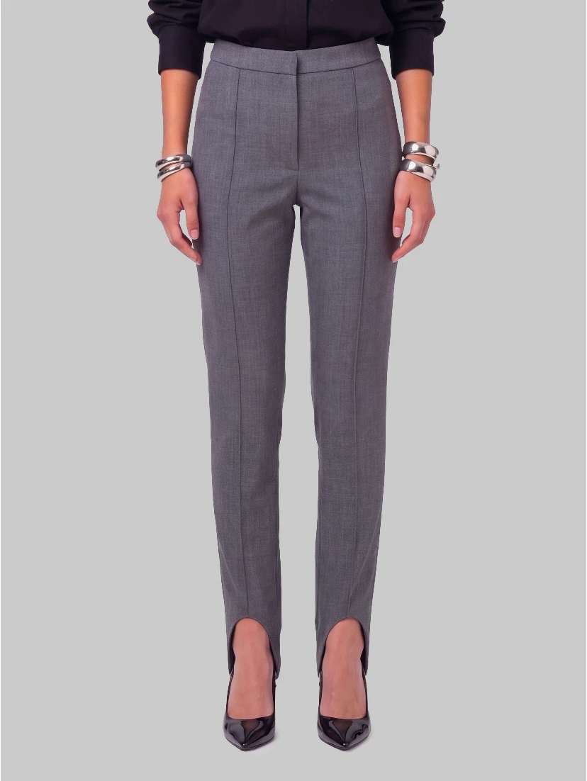 Svea grey melange stirrup pants