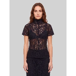 Lace top in black