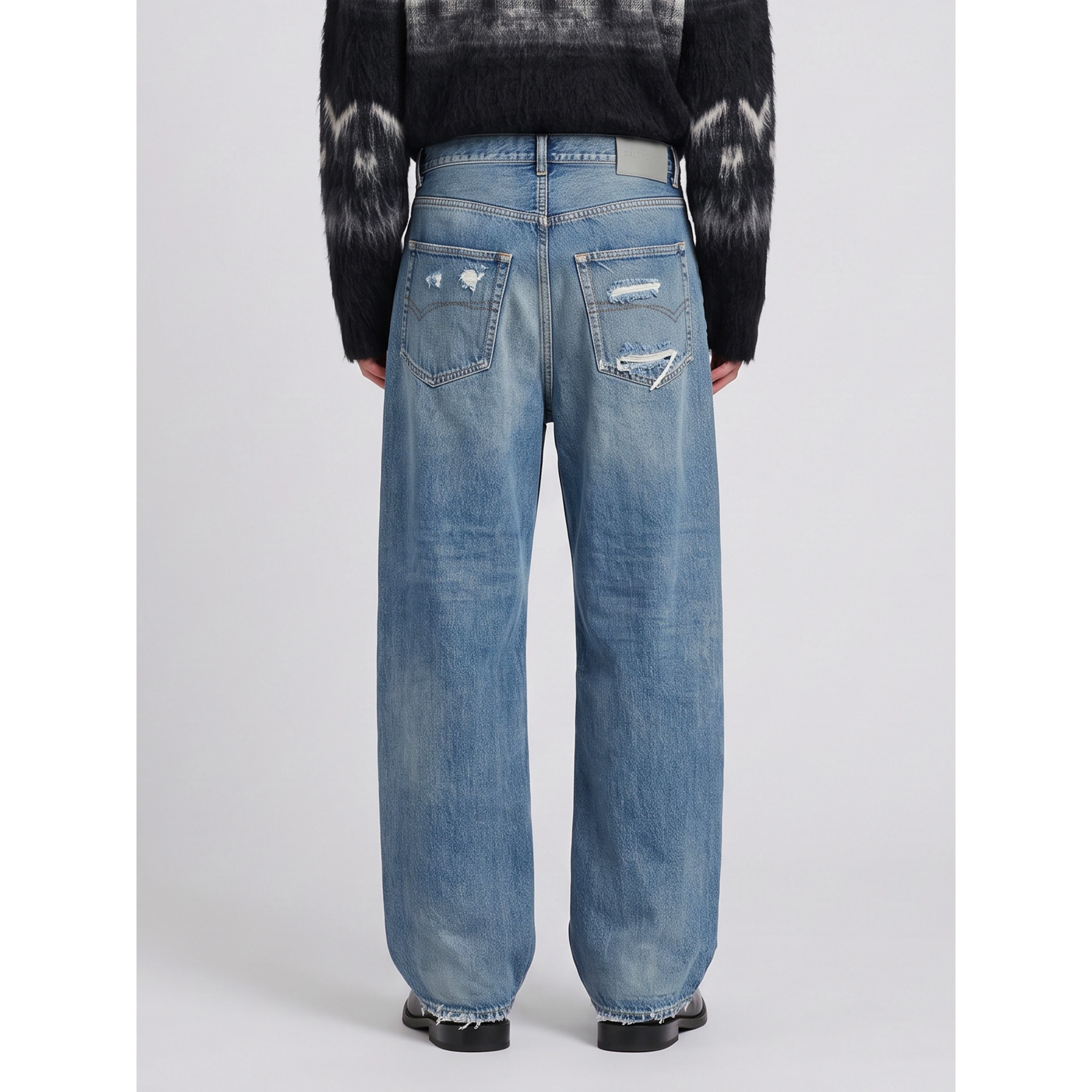 Dark blue baggy jeans
