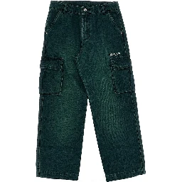 'Diag Stitch' denim cargo pants