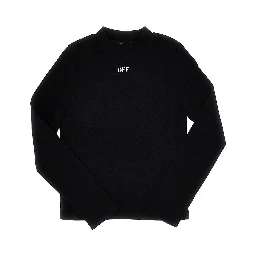 'Off Stamp' jersey turtleneck top