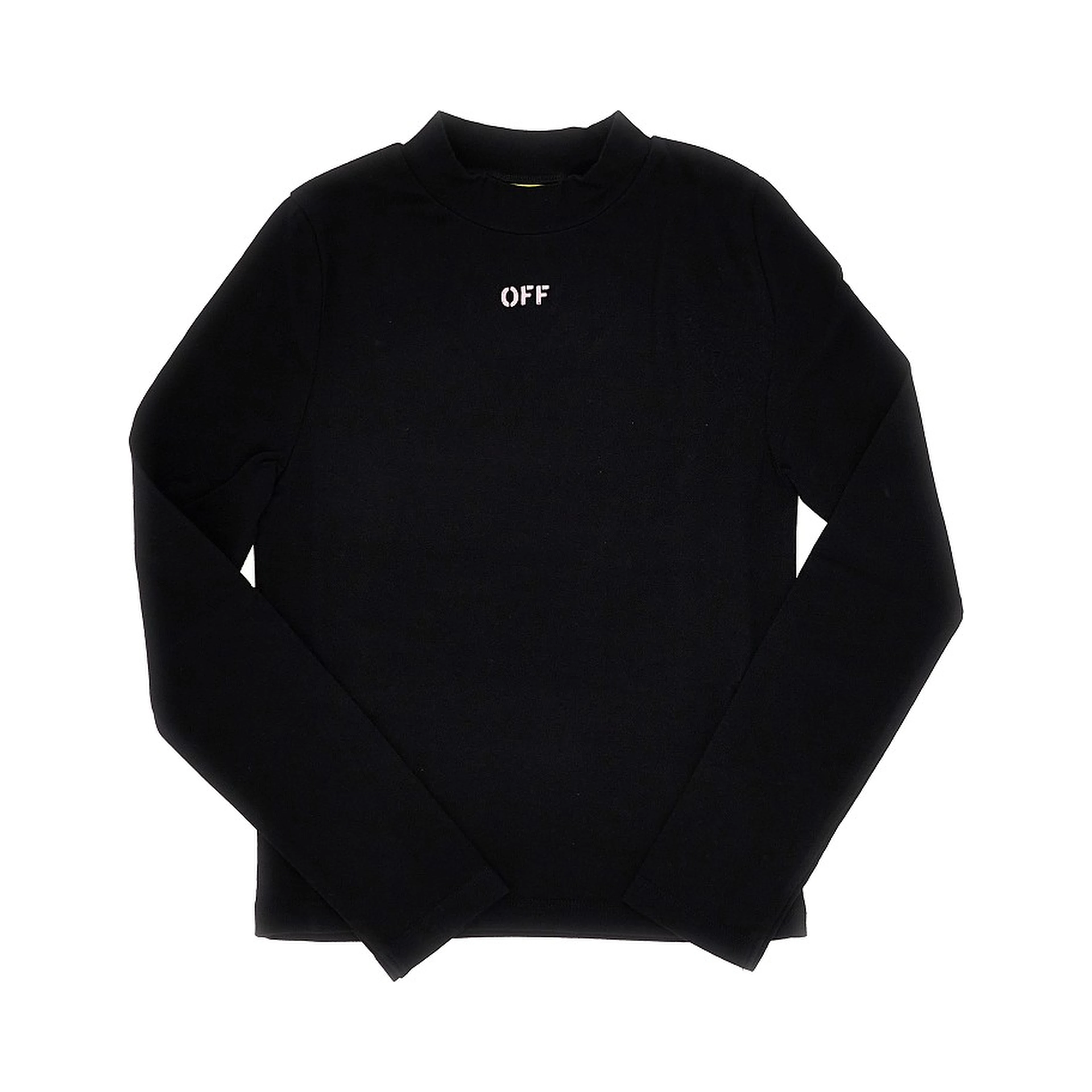 'Off Stamp' jersey turtleneck top