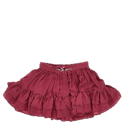 Flounced mini skirt with Chloé chain
