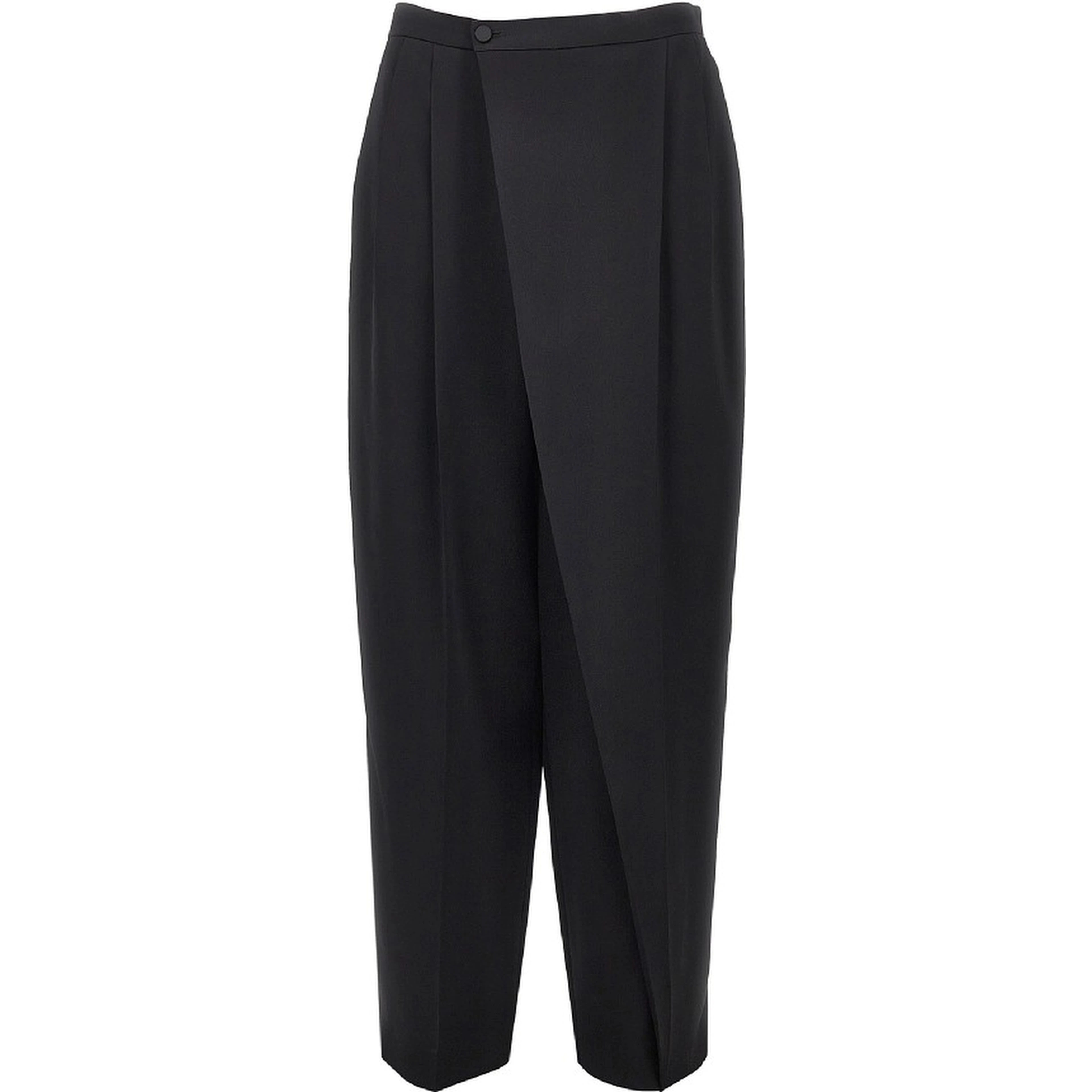 Wrap-over satin pants
