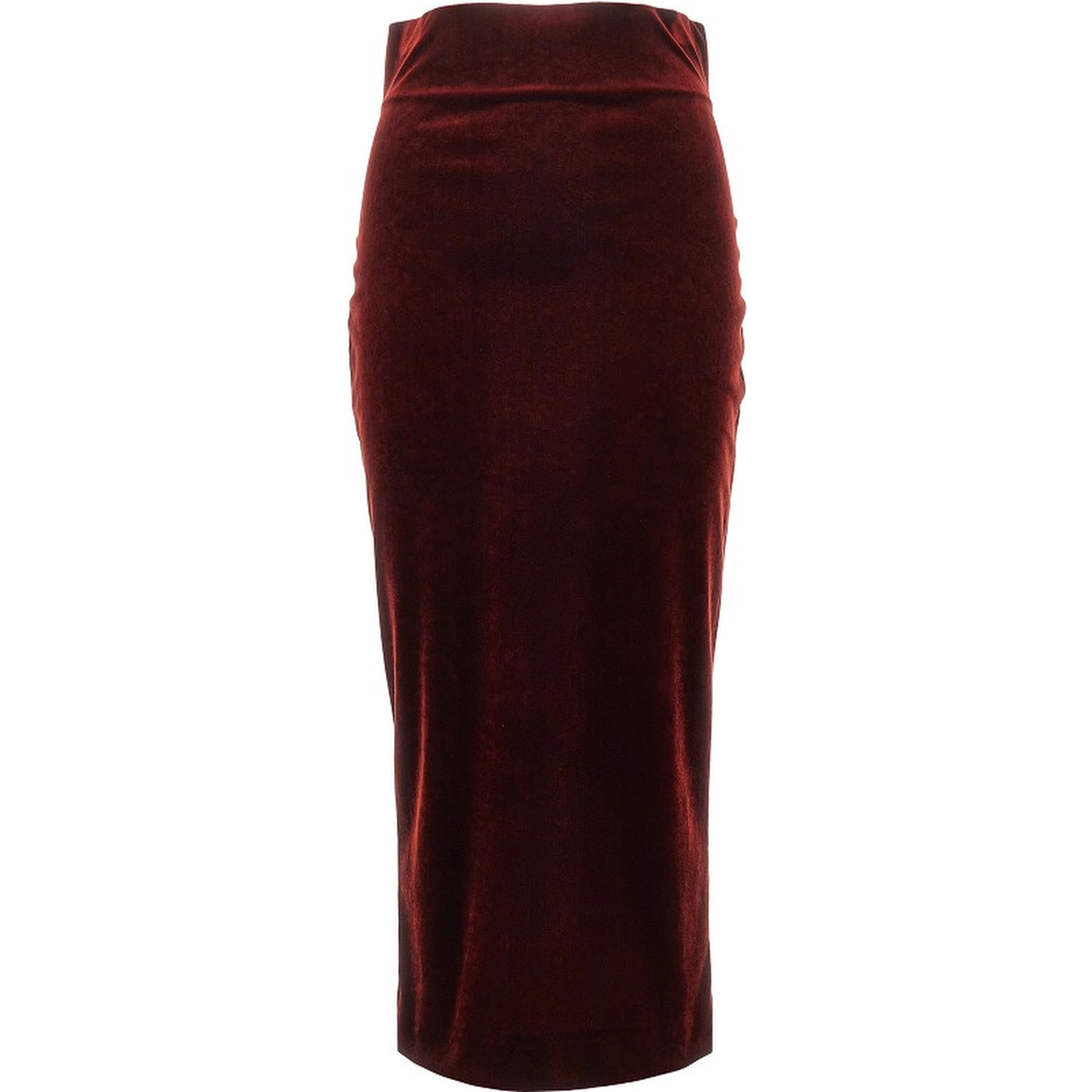 Velvet midi skirt