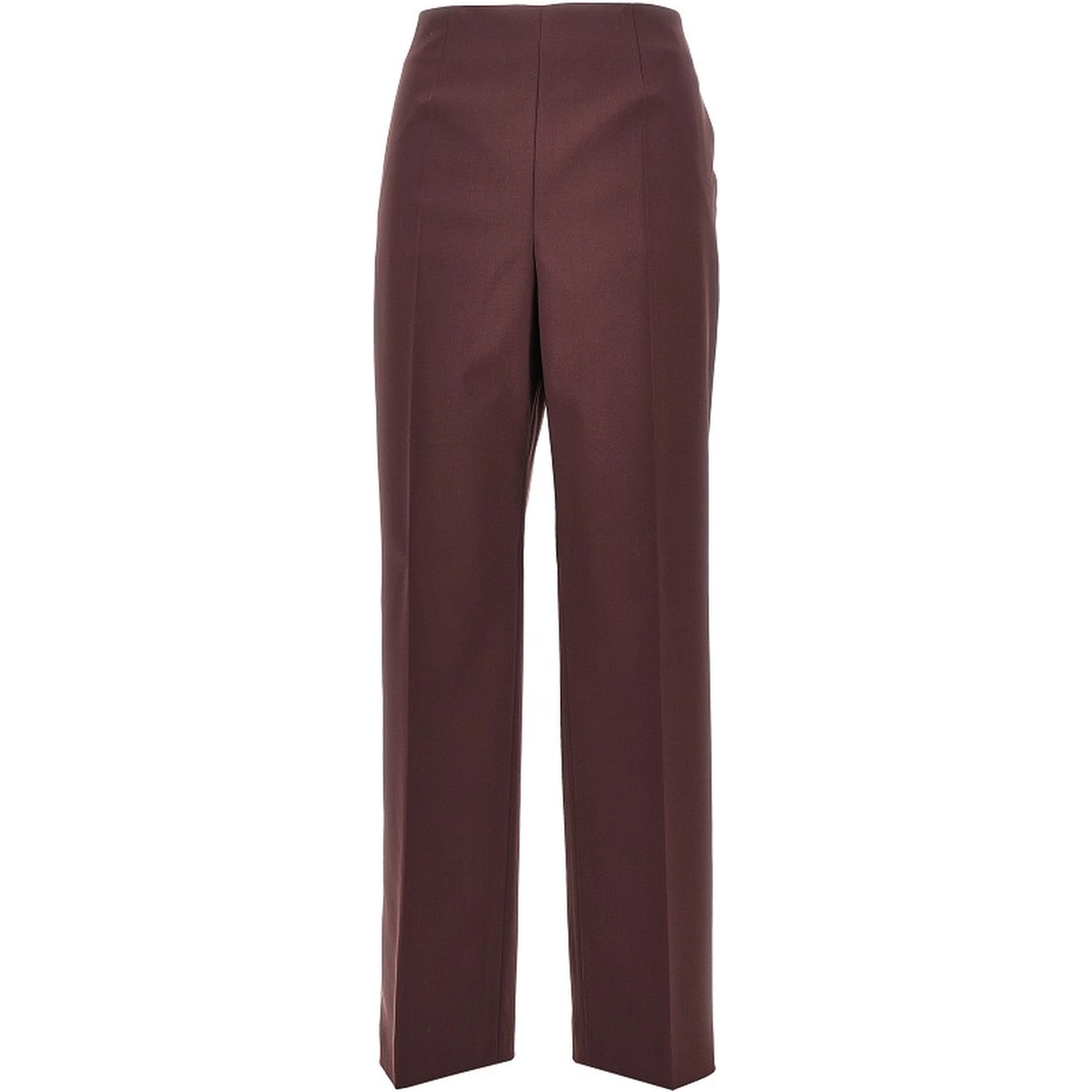 Wool-blend tailored cigarette pants