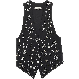 Embroidered tailored vest