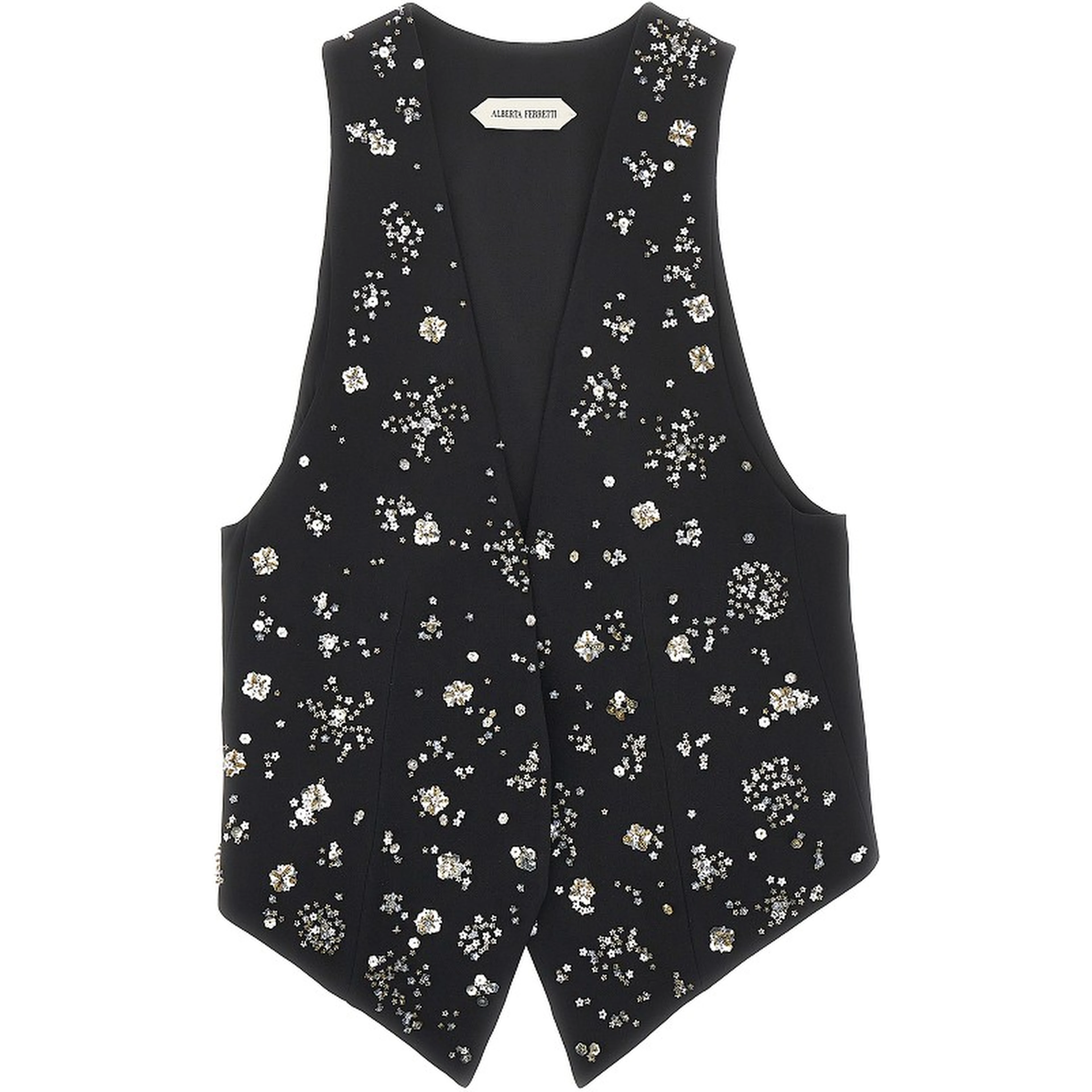 Embroidered tailored vest