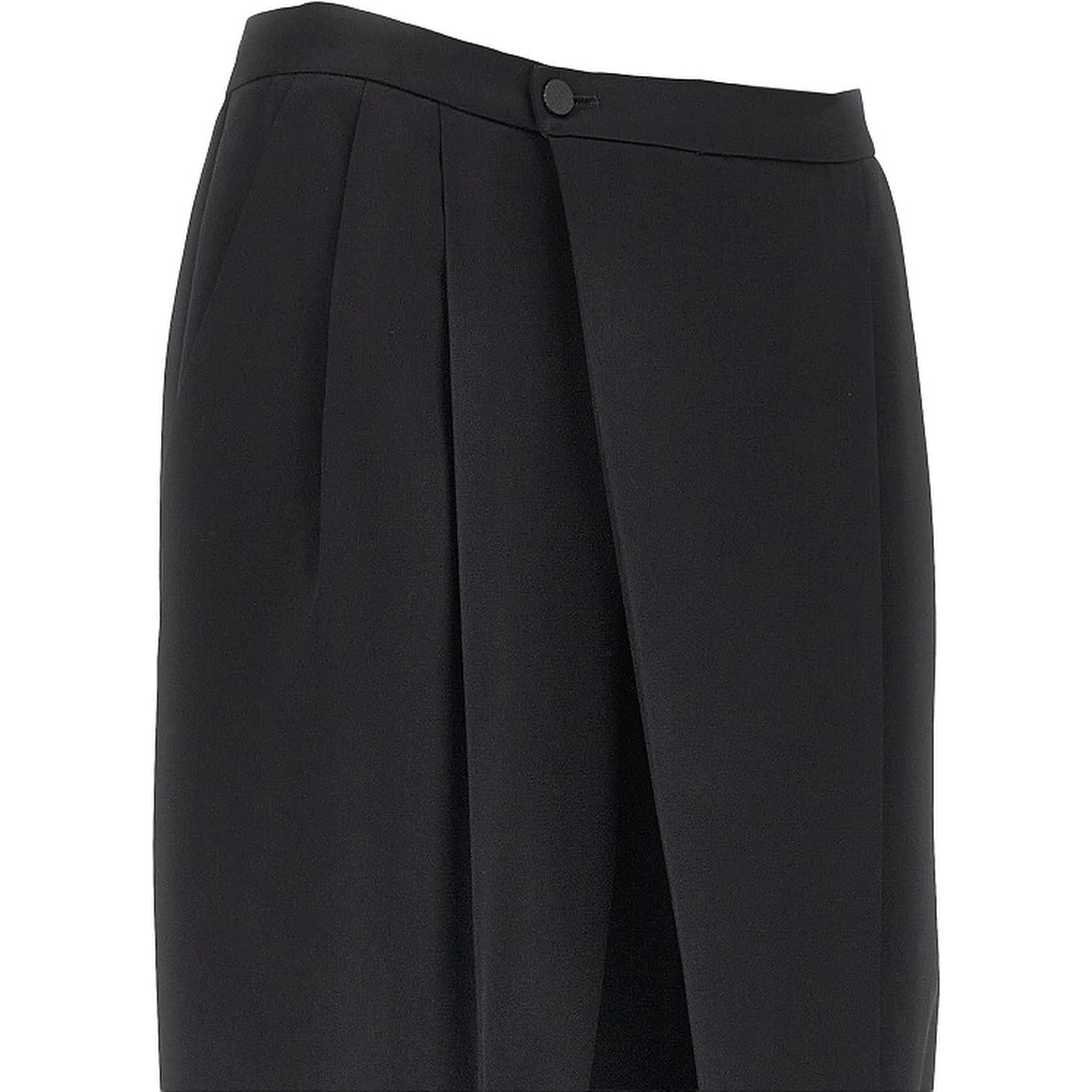 Wrap-over satin pants