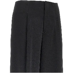 Wide leg pleated pants