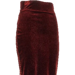 Velvet midi skirt