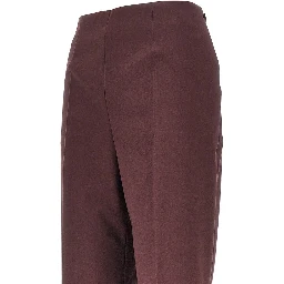 Wool-blend tailored cigarette pants