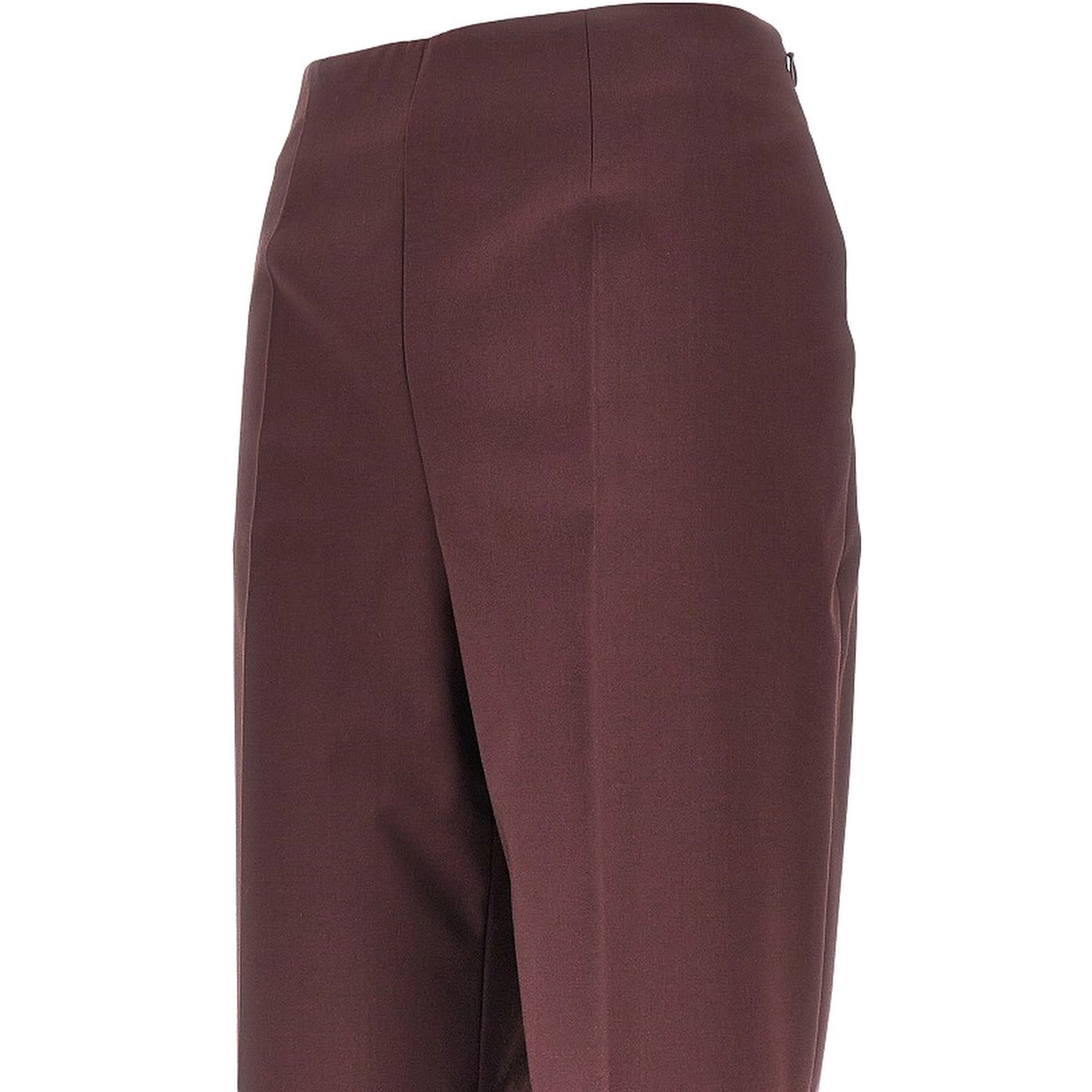Wool-blend tailored cigarette pants