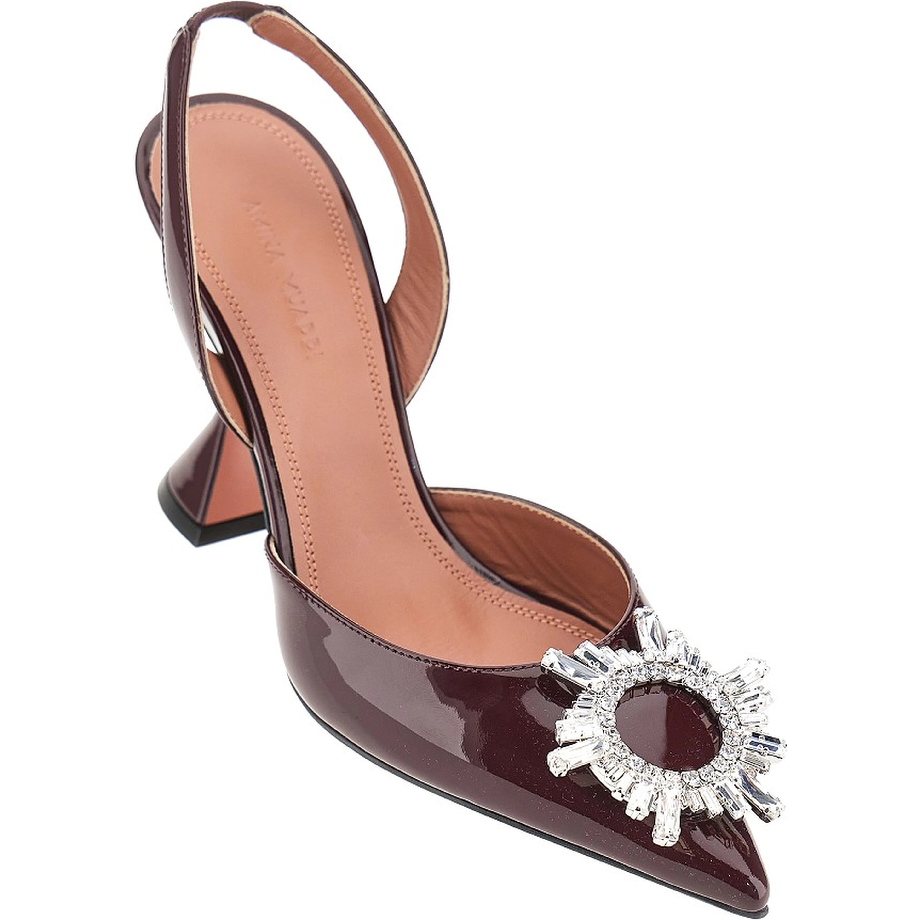 'Begum Sling' patent leather slingback pumps