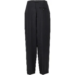 Wrap-over satin pants
