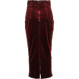 Velvet midi skirt