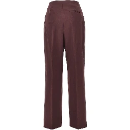 Wool-blend tailored cigarette pants