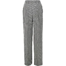 Pinstriped wide pants with darts