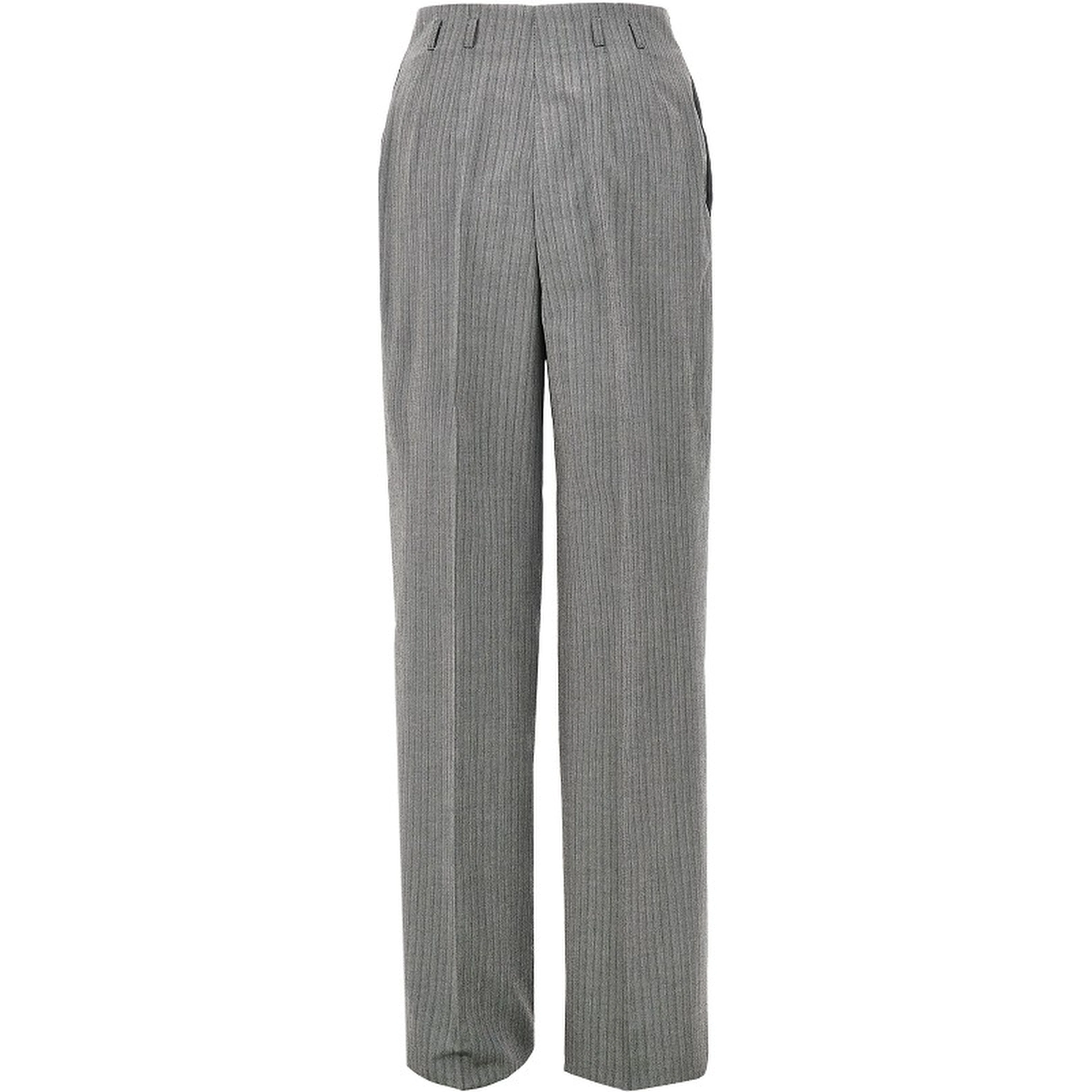 Pinstriped wide pants with darts