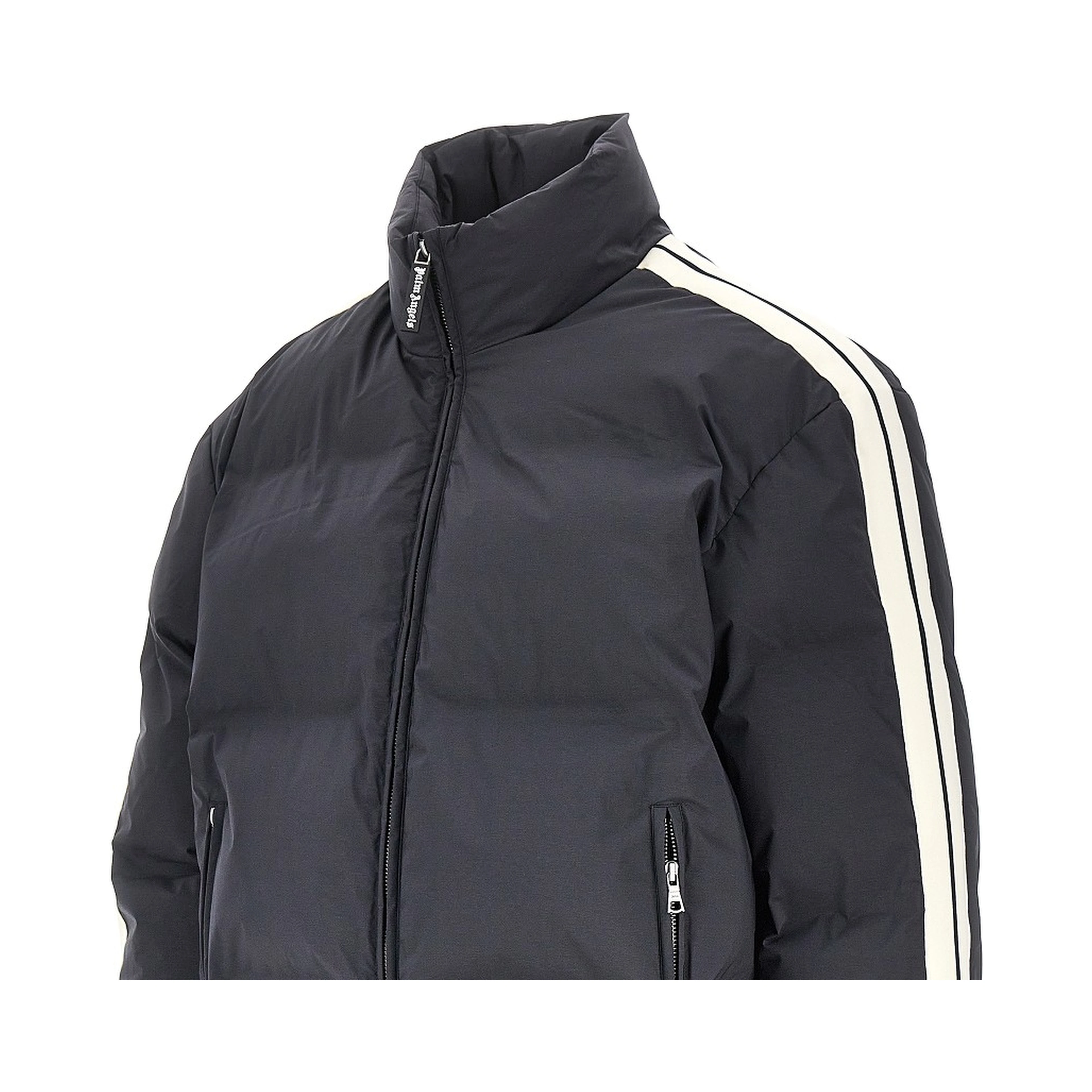 Logo print Track puffer jacket