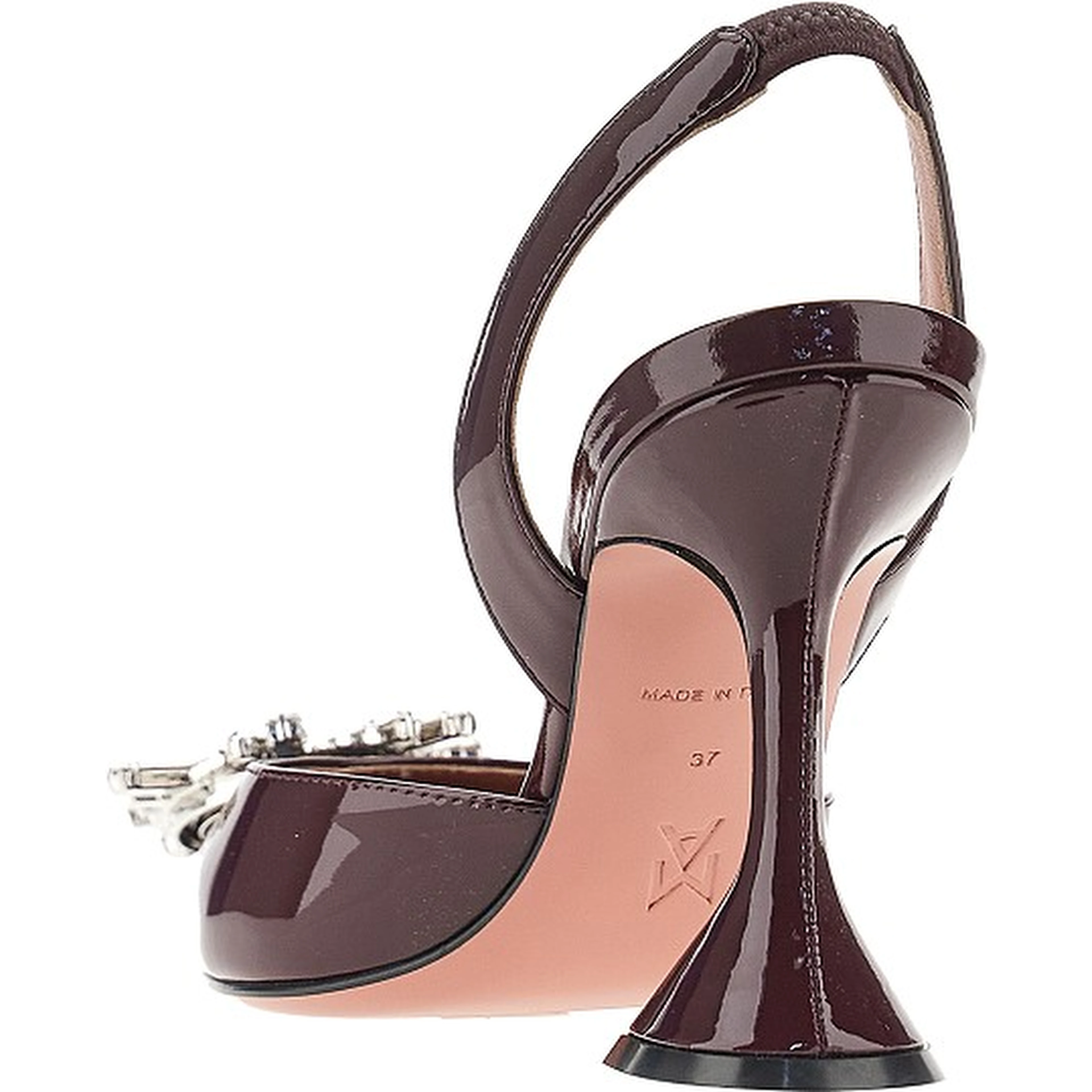 'Begum Sling' patent leather slingback pumps