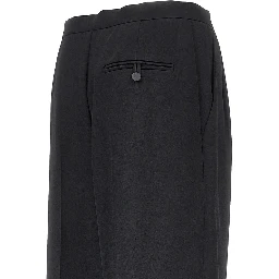 Wrap-over satin pants