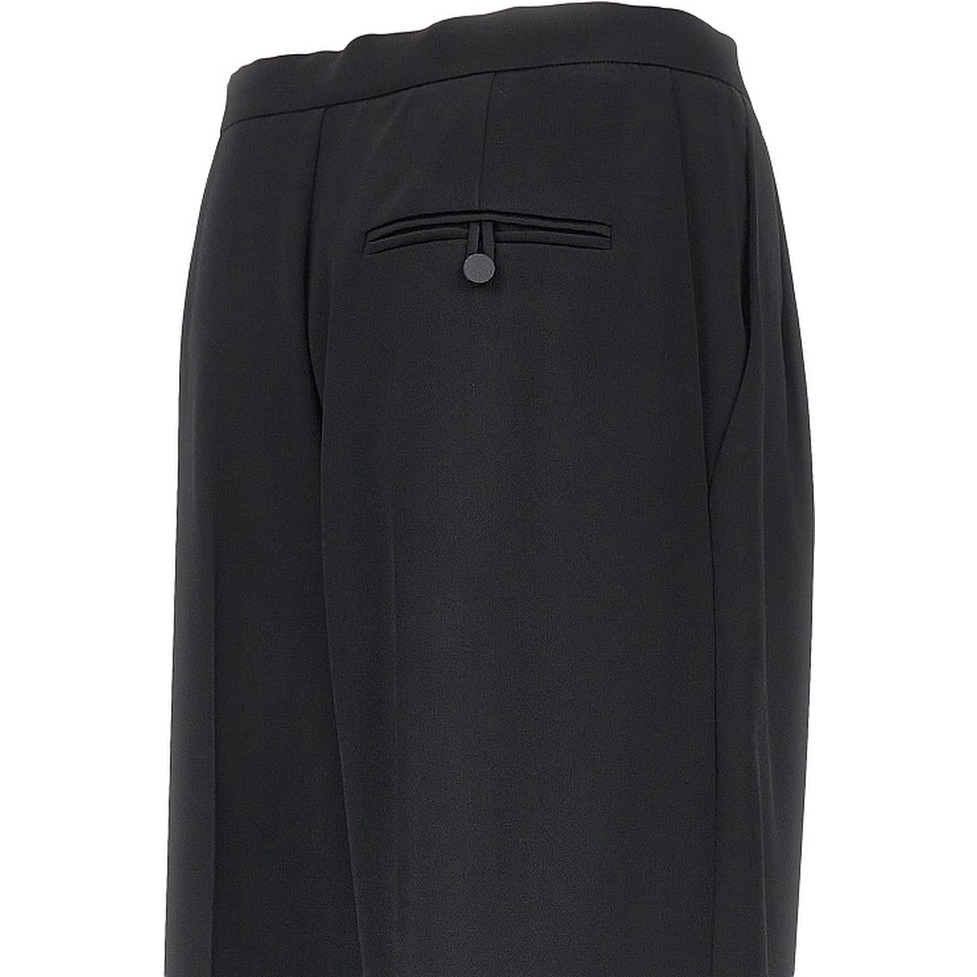 Wrap-over satin pants