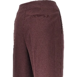 Wool-blend tailored cigarette pants