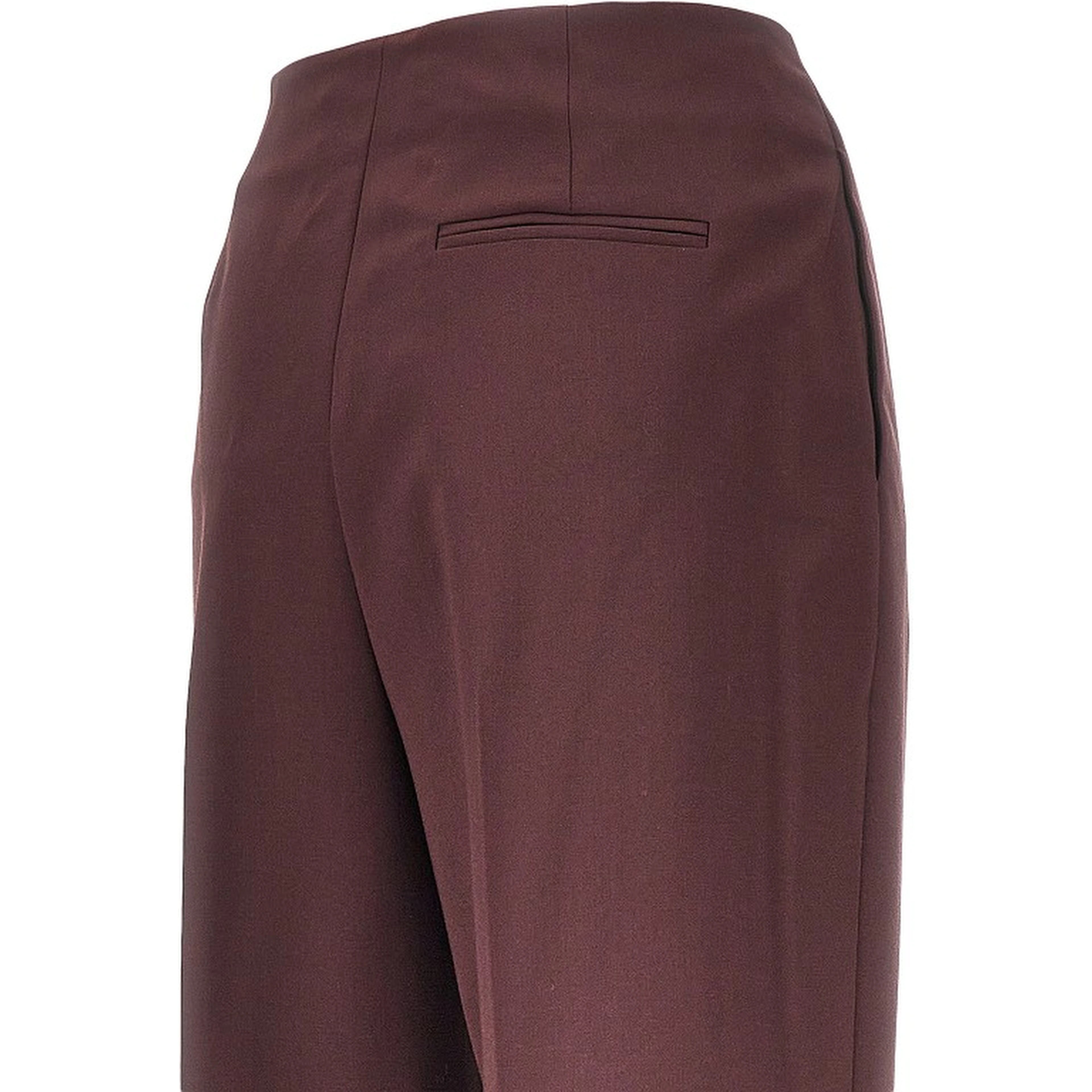 Wool-blend tailored cigarette pants