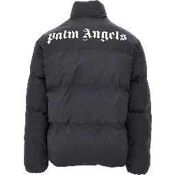 Logo print Track puffer jacket