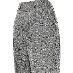 Pinstriped wide pants with darts
