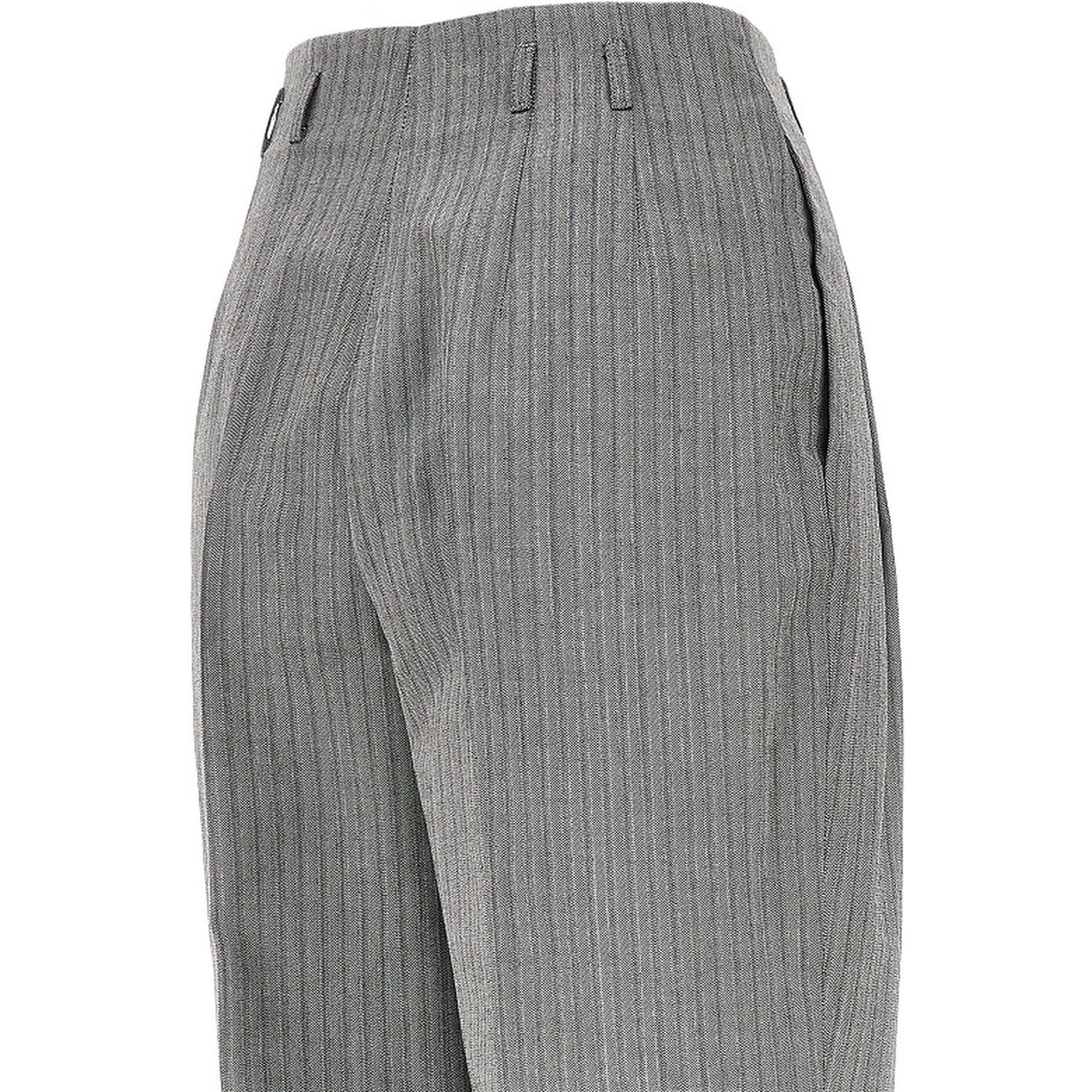 Pinstriped wide pants with darts