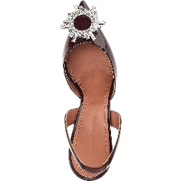 'Begum Sling' patent leather slingback pumps