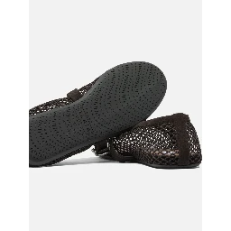 Mary Jane mesh and suede ballet flats