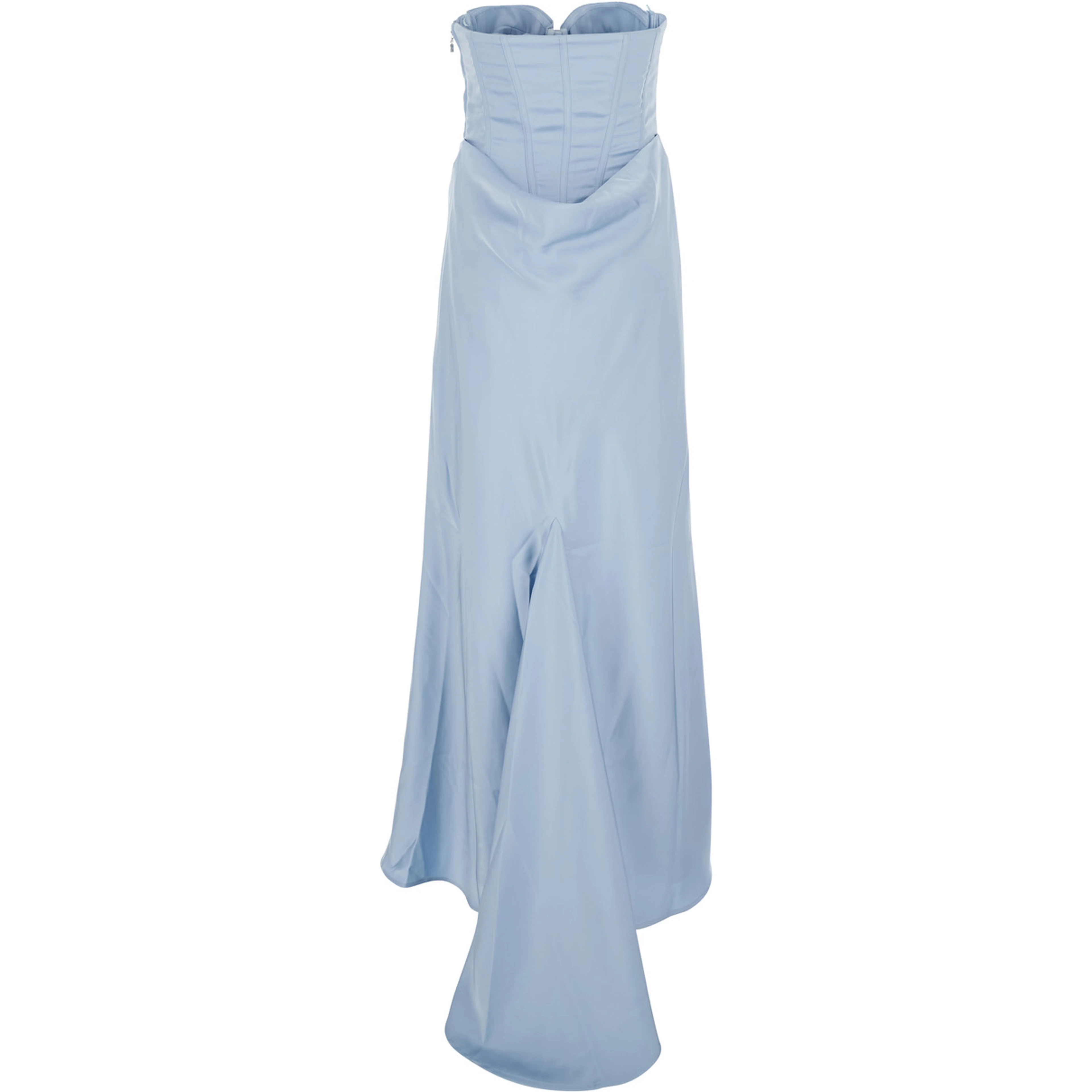 Dress Satin Corset Maxi Dress Blue in Polyester for Women
