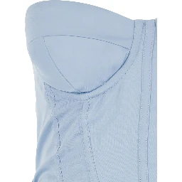 Dress Satin Corset Maxi Dress Blue in Polyester for Women