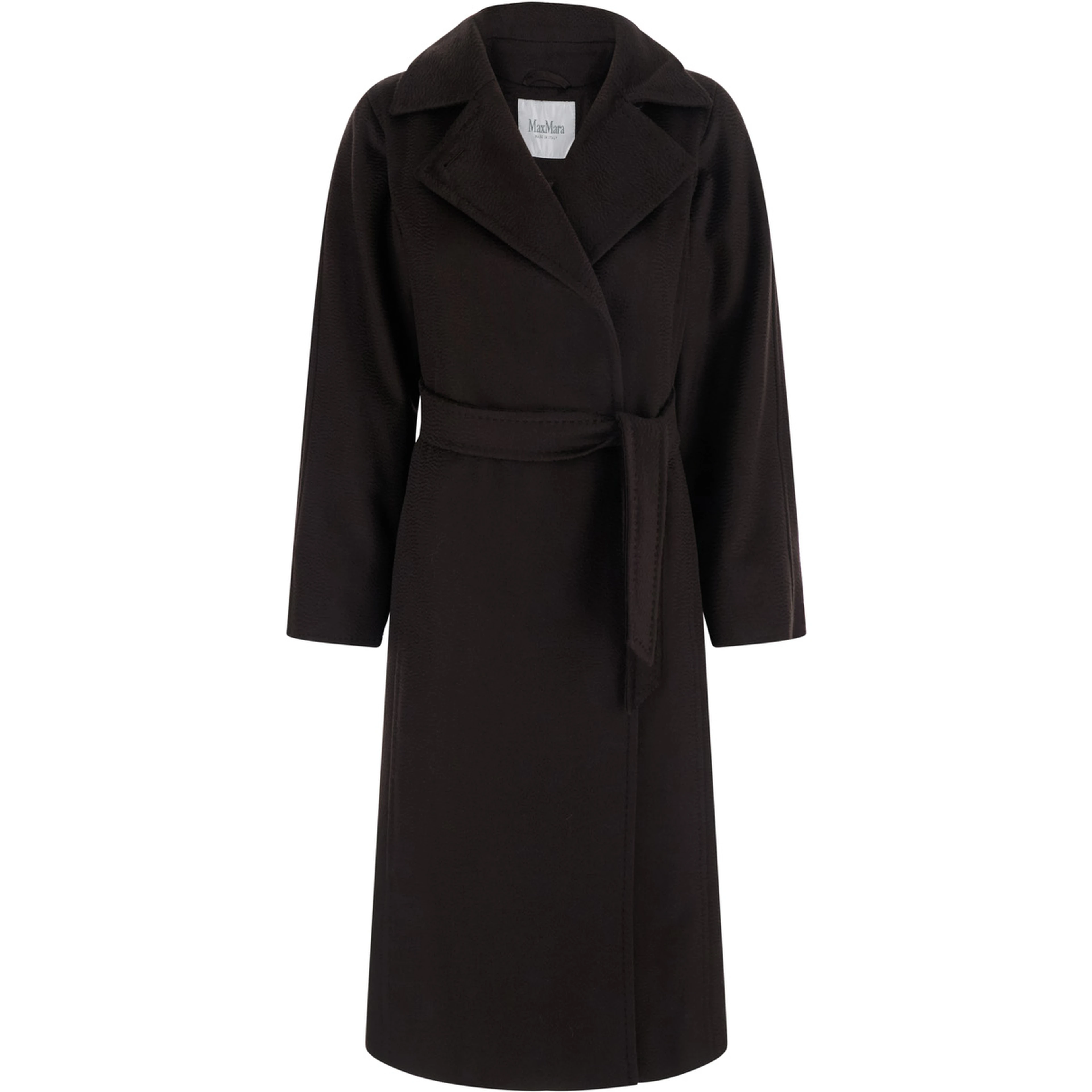 Coat MANUELA with elegant details in Tech Fabric in Brown for Women