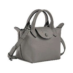 Crossbody bag Le Pliage Xtra with Engraved Logo on Front in Grey Leather for Women