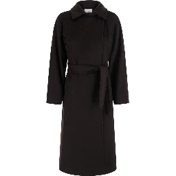 Coat MANUELA with elegant details in Tech Fabric in Brown for Women