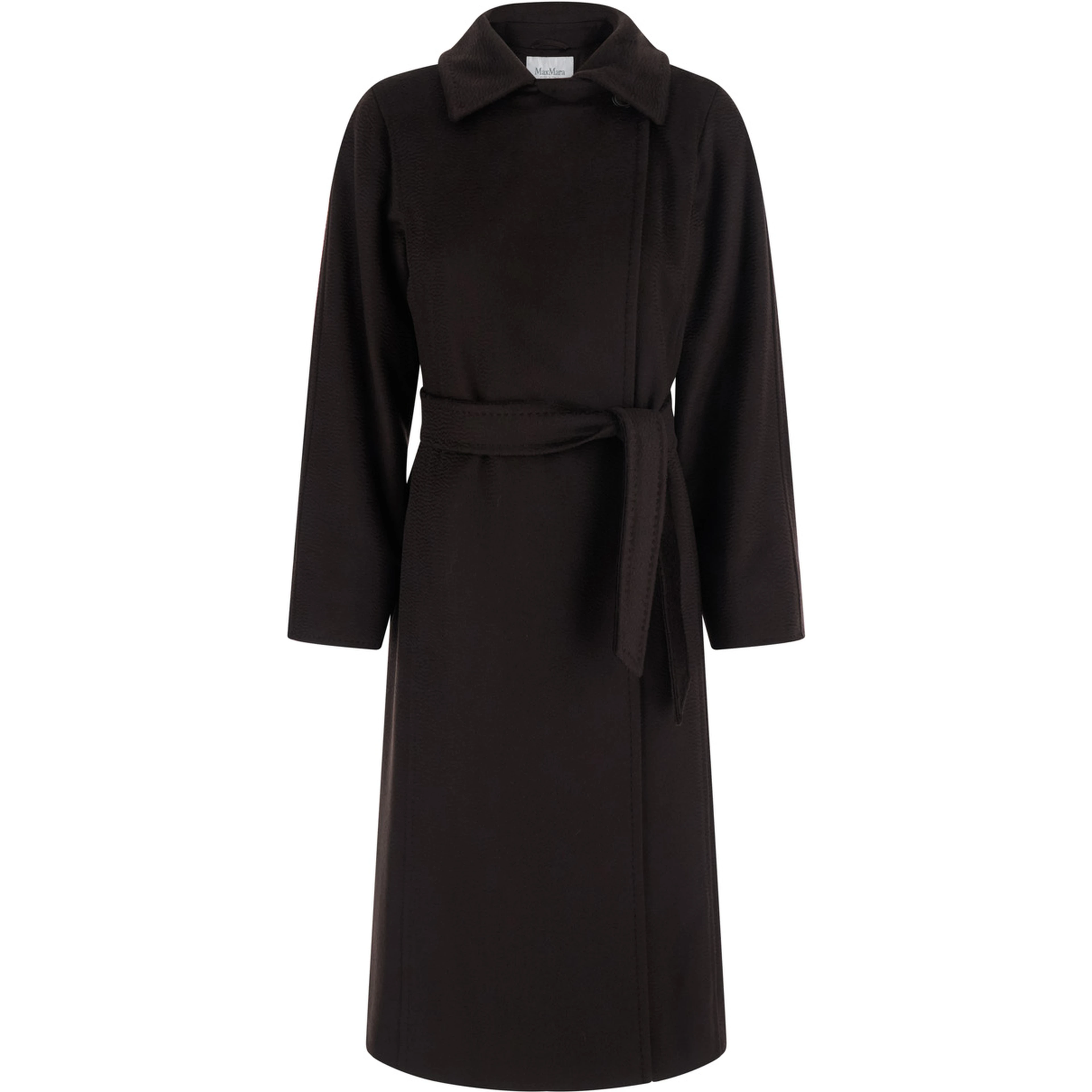 Coat MANUELA with elegant details in Tech Fabric in Brown for Women