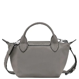 Crossbody bag Le Pliage Xtra with Engraved Logo on Front in Grey Leather for Women
