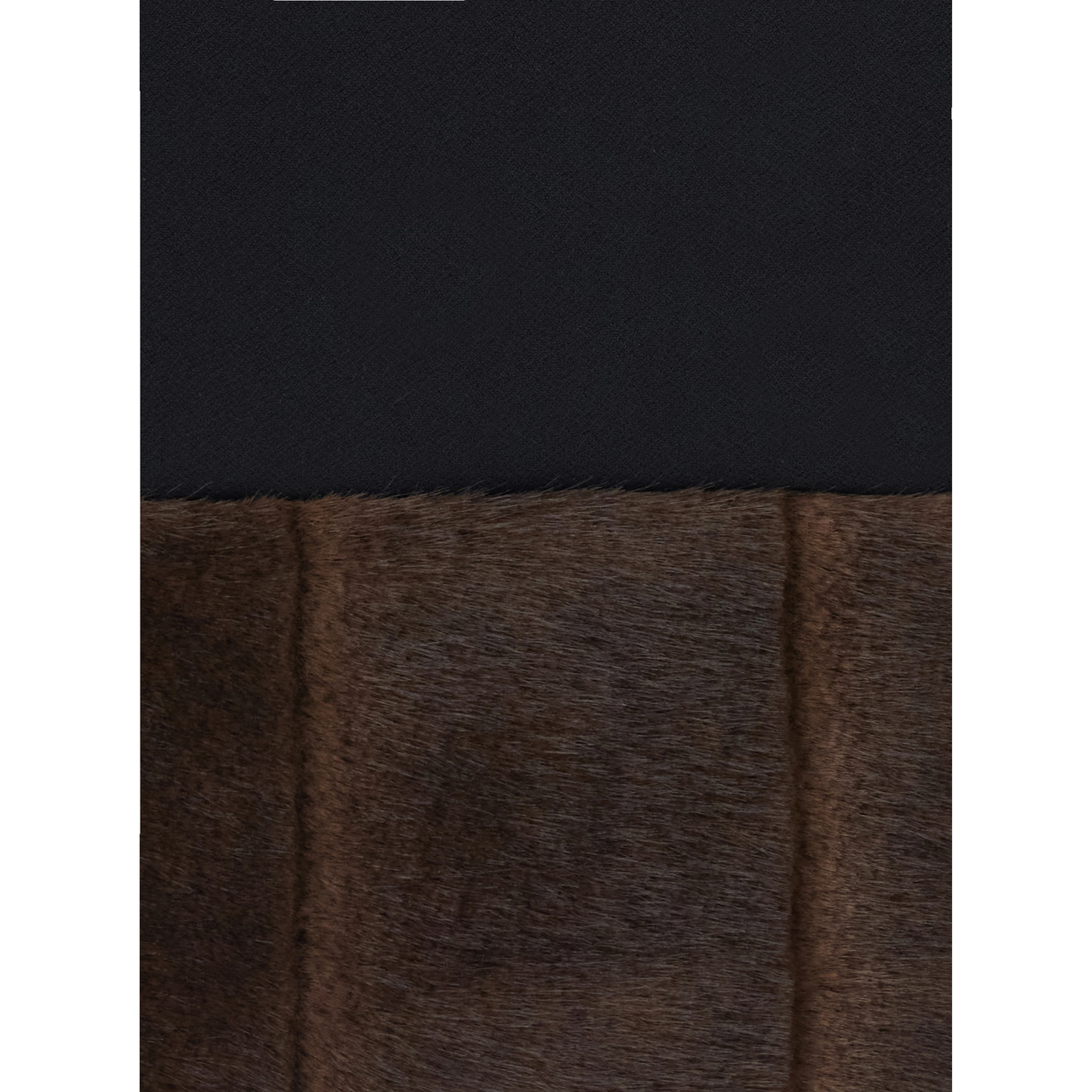 DUELLA Skirt in synthetic fur with recycled polyester composition and black color for women