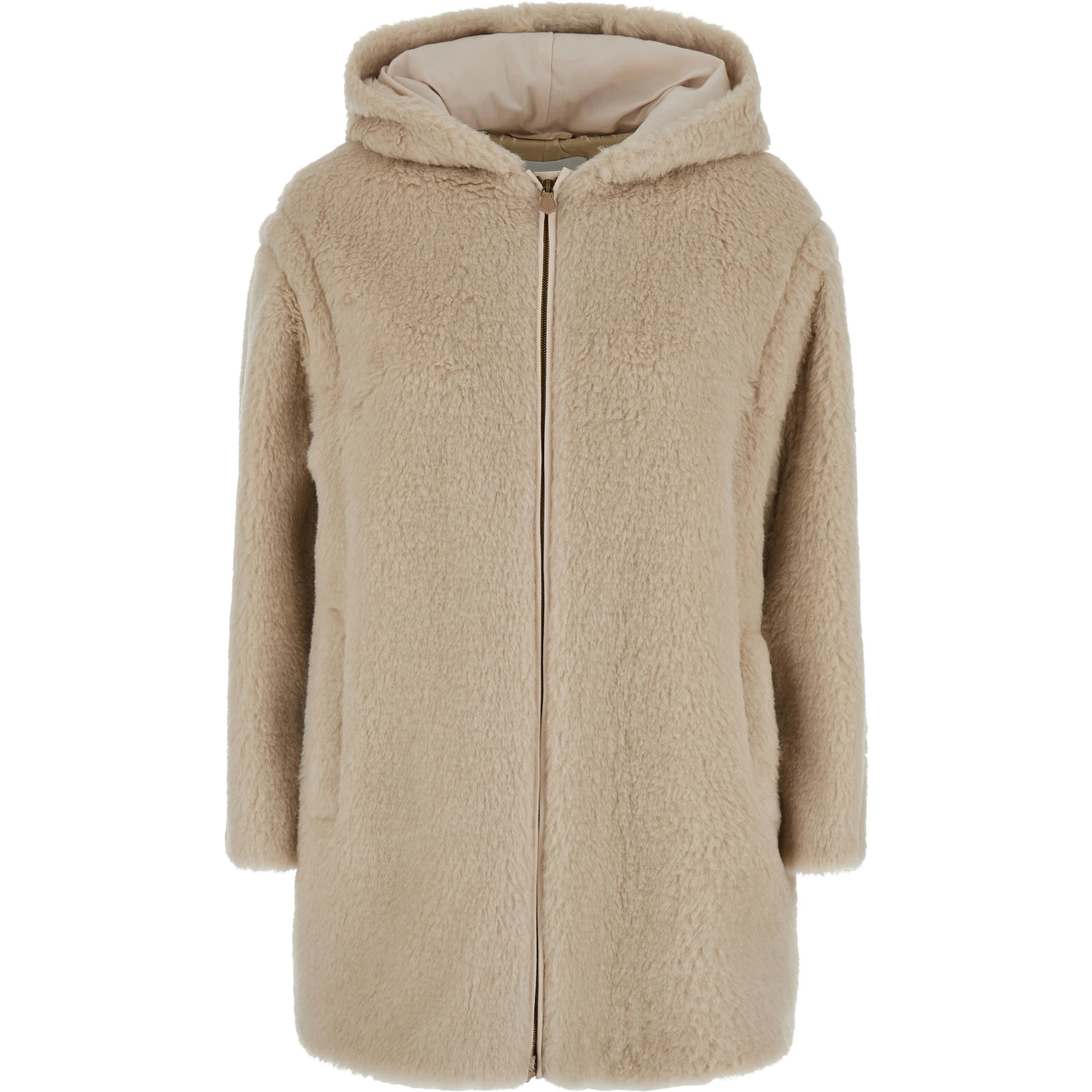 SPADINO Coat with Notched Revers and Long Sleeves in White Tech Fabric for Women
